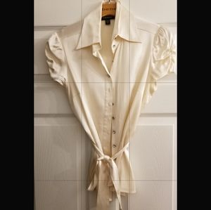 Bebe silk button down shirt